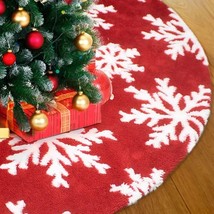 31&#39;&#39; Christmas Tree Skirt Tree Mat Snowflake Holiday Party Decorations Ornaments - £20.36 GBP