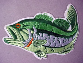 LARGE MOUTH BASS large  vintage shirt or jacket patch - $15.00