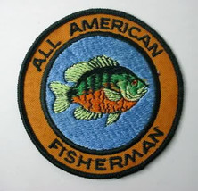 ALL AMERICAN FISHERMAN  vintage shirt or jacket patch - £6.34 GBP