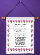 My Sister {name} (maid of honor to bride) - Personalized Wall Hanging (684-2) - £15.27 GBP