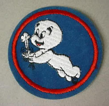 CASPER THE GHOST round cartoon character  vintage jacket patch - £11.17 GBP