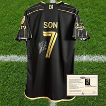 Printed Signed Son Heung-Min Los Angeles 2025-26 Home Shirt Jersey – COA - $110.69