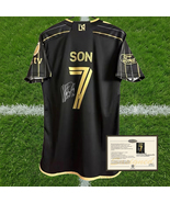 Printed Signed Son Heung-Min Los Angeles 2025-26 Home Shirt Jersey – COA - $110.69