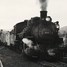 Denver and Rio Grande Western Railroad DRGW #480 Locomotive Train B&amp;W Photo - £11.18 GBP