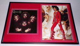 Freddie Mercury Framed 12x18 Photo &amp; Queen II Cover Display - £55.26 GBP