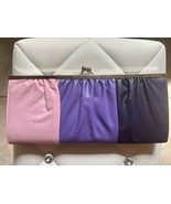 Tricolor Pink Purple Navy Purse Clutch Great Colors! Pre Owned. Minor Flaws - $150.53 MXN