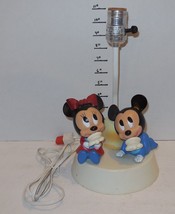 VINTAGE 1984 WALT DISNEY BABY MICKEY &amp; MINNIE LAMP NIGHT LIGHT Rare OOP - $43.46