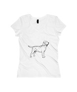 Labrador Retriever V-Neck T-Shirt Women&#39;s Soft Wash - $399.82 MXN+