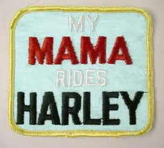 My MAMA RIDES HARLEY Motorcycle jacket patch - £5.59 GBP