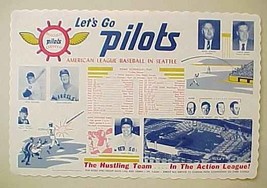 1969 SEATTLE PILOTS Placemat Schedule mint/unused baseball - $35.00