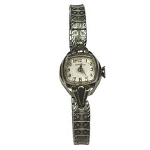 Vintage Ladies Caravelle N3 Stretch Band Small Face Wind Up Watch Works - $21.49