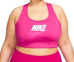 Nike Swoosh Women&#39;s Medium-Support Futura Graphic Sports Bra Plus Size 1X DN4... - £31.42 GBP