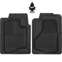 For KIA Heavy Duty Car Truck Floor Mats 2PC Rubber Semi Custom Black - $41.13