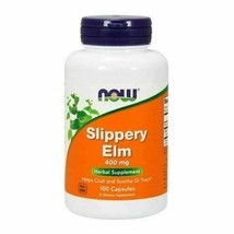 NEW Now Foods Slippery Elm Herbal Supplement 100 Caps 400 mg - £10.55 GBP