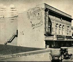 Virginia Theater Street View Cars Vallejo California CA 1921 Postcard - £8.37 GBP