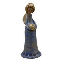 Studio Art Pottery Angel Decanter Stopper Head Signed Carole 9” - £19.22 GBP