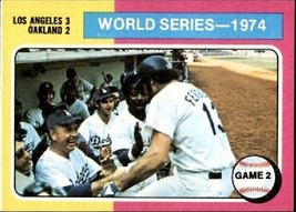 1975 Topps World Series Game 2 (1974), Baseball Card #462, Collection, Christmas - £1.53 GBP