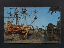 Vintage Postcard Disneyland Magic Kingdom Pirate Ship Fantansyland Unused - £3.16 GBP