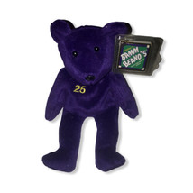 Mark McGwire 1998 Salvino&#39;s Bamm Beano&#39;s #25 Purple Plush Beanie Bear - £6.38 GBP