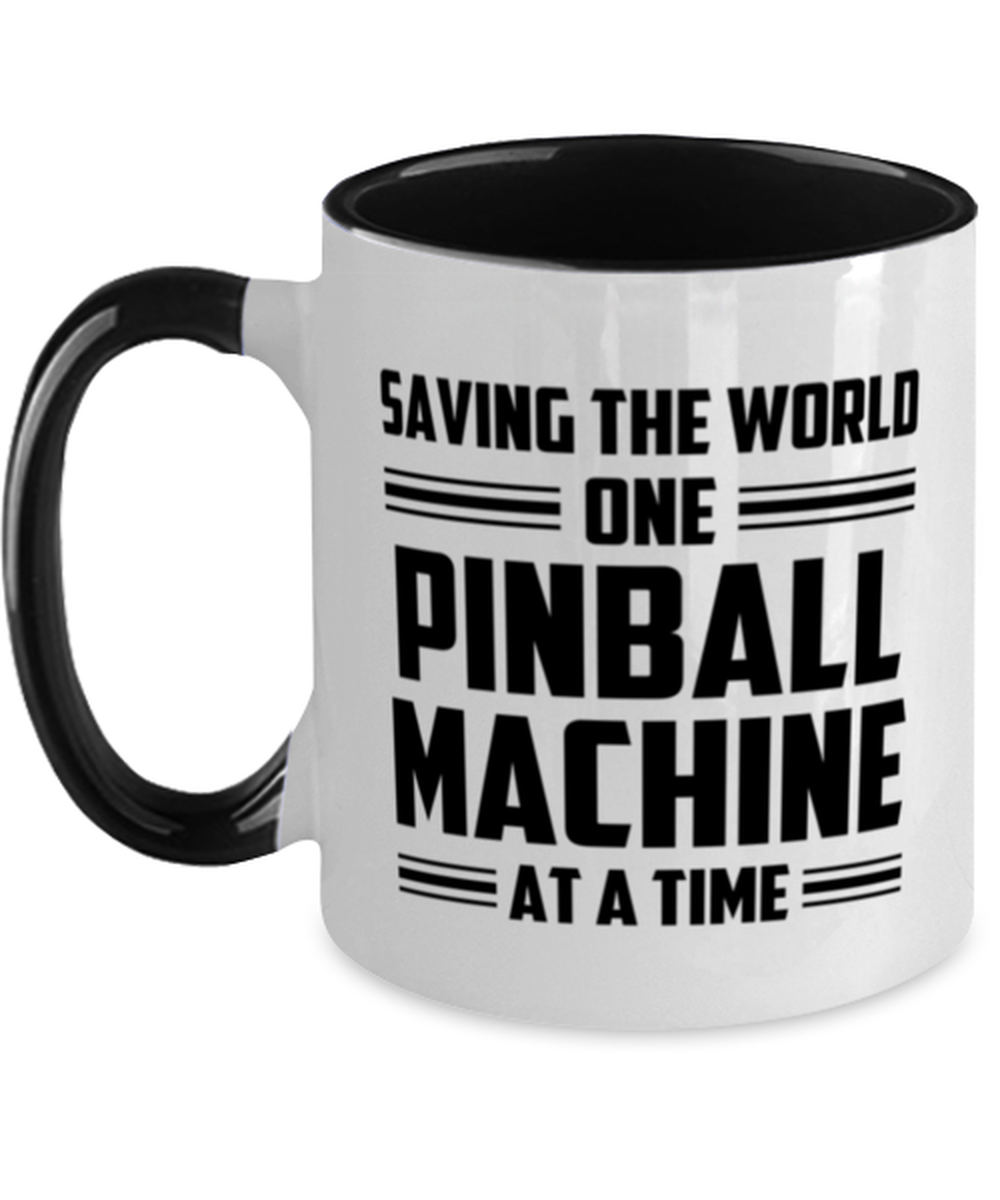 Pinball Machine Collector Mug - Saving The World One At A Time - Funny