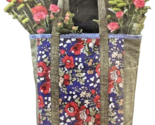 June Tailor Weekender Bag Sewing Kit - Easy Skill Level - Blue Red Floral - $18.80