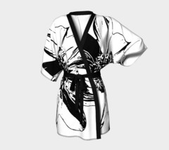 Kimono Robe | Dahlia Black | Bridal Wear Grooms&#39; Wear , Spa Day| For Men... - £52.75 GBP