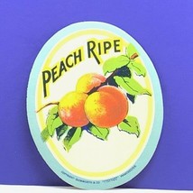 Vintage label soda pop ephemera advertising Manchester duckworth peach r... - £7.69 GBP