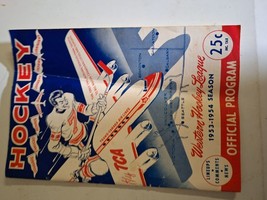 1953-54 Western Hockey League Program - $46.75