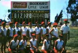 35 mm color slide * KODAK  SLIDE 1959 - BROOKHURST baseball score sign C... - $5.45