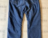 WRANGLER Men&#39;s Jeans Green Fleece Lined Size 40 x 30 Relaxed Blue Denim ... - $27.69
