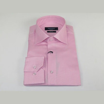 Mens 100% Cotton Oxford Shirt Manschett by Quesste Turkey Slim Fit 4029-02 Pink image 3