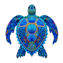 Handcrafted Wooden Turtle Jigsaw Puzzle - New - Size A5 Small - $14.99