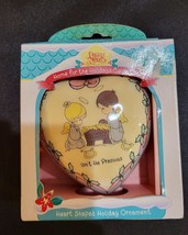 VTG Precious Moments Isn&#39;t He Precious heart shaped Christmas ornament  NEW - £4.57 GBP