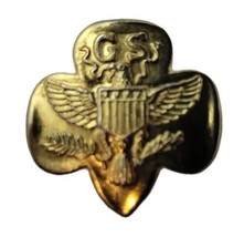 Girl Scouts Etched Gold Pin Tone Design  - £15.79 GBP