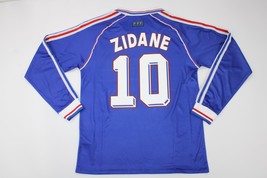 france jersey 1998 shirt zidane long sleeve world cup final 98 home zizou - £59.25 GBP