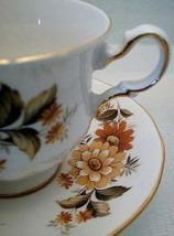 Ridgway 1950s Queen Anne Harvest Bloom Bone China Teacup Set - £15.79 GBP