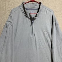 IZOD Saltwater Collection Men 4XL 1/4 Zip Pullover Sweater Gray Relaxed ... - $20.56