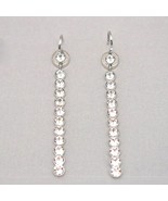 Rebecca Bar Earrings With Clear Swarovski Crystals - £92.57 GBP