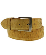 Buttercup Western Cowboy Leather Belt Anteater Pattern Removable Silver ... - £23.97 GBP