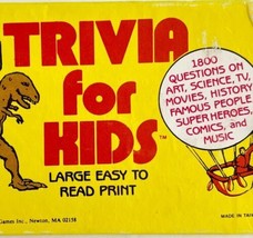 Whitehall Trivia For Kids Card Game 1800 Questions Lg Print 1970-80s Vintage C96 - $27.50