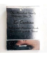 La Cantina Restaurant Vintage Matchbook Italian Food Matches Unstruck E19E - $28.07 CAD