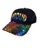 Collection Eighteen Proud Hat Sequin Gay Print Black Baseball Cap One Si... - €14,30 EUR