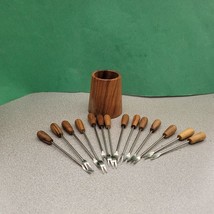 14 Shellfish Seafood Forks with stand made in Spain - £15.51 GBP