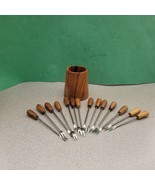 14 Shellfish Seafood Forks with stand made in Spain - £14.65 GBP