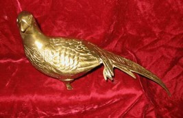 Vintage Brass Pheasant Bird Dove Pigeon Statue Figurine - £27.54 GBP