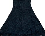 La Hearts Dress  Womens Size S Black Lace Cap Sleeve Knit Lined Party - £11.27 GBP