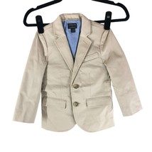 J.Crew Crewcuts Boys Thompson Suit Jacket In Flex Chino Sandy Dune Beige 4-5 - £26.67 GBP