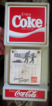 Vintage COCA-COLA Enjoy Coke Hanging Wall Calendar Holder Plastic 1987 Calendar - £29.60 GBP
