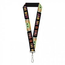 Star Wars The Mandalorian This Is The Way &quot;The Child&quot; Lanyard Black - £15.13 GBP