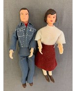 Vintage Sears Roebuck Toys 1970&#39;s The Brown Family Dollhouse Figures Mom... - £15.46 GBP